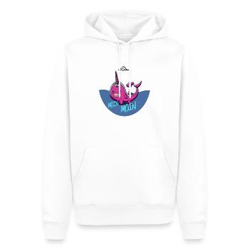 Einhorn pink Wal - Männer Premium Bio Hoodie - Weiß - Vorne - Nico (187cm)