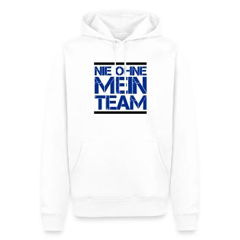 Mon équipe - Sweat à capuche Premium bio Homme - blanc - Devant - Nico (187cm)