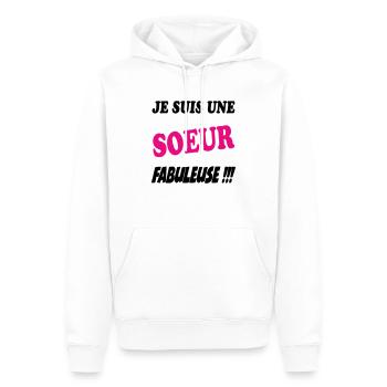 FRERE SOEUR BRUDER SCHWESTER - Männer Premium Bio Hoodie - Weiß - Vorne - Nico (187cm)
