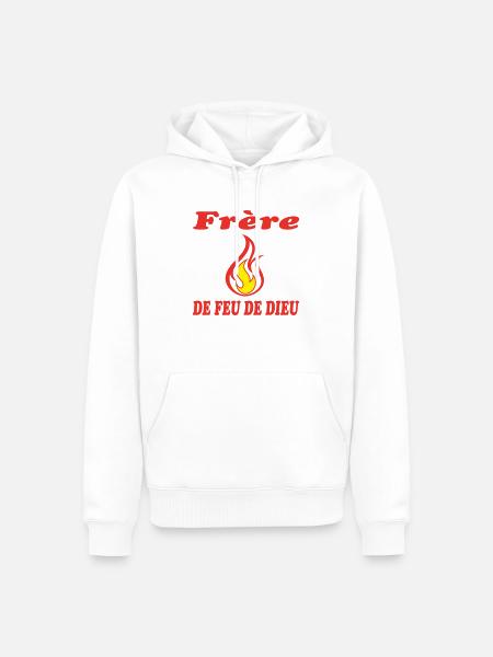 Brother OF GOD'S FIRE - Men’s Premium Organic Hoodie - white