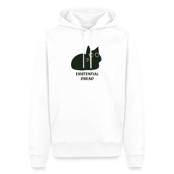 Existential Dread Cat - Men’s Premium Organic Hoodie - white - Front - Nico (187cm)