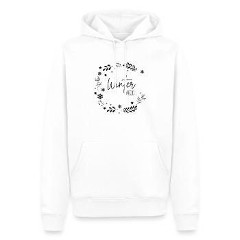 Ambiance hivernale / Couronne de Noël / Décoration / Ambiance - Sweat à capuche Premium bio Homme - blanc - Devant - Nico (187cm)