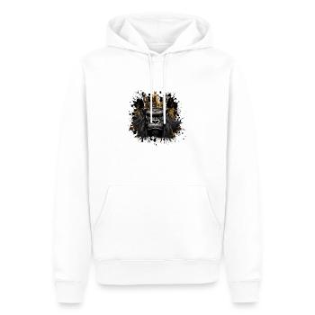 Roi des gorilles - Sweat à capuche Premium bio Homme - blanc - Devant - Nico (187cm)