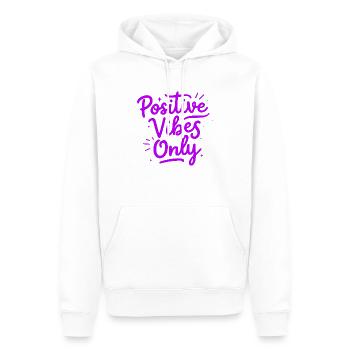 Positive Vibes Nur positive Vibes - Männer Premium Bio Hoodie - Weiß - Vorne - Nico (187cm)