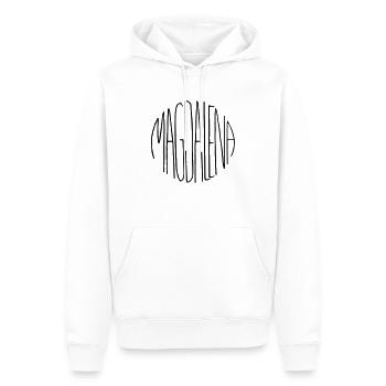 Magdalena - Sweat à capuche Premium bio Homme - blanc - Devant - Nico (187cm)
