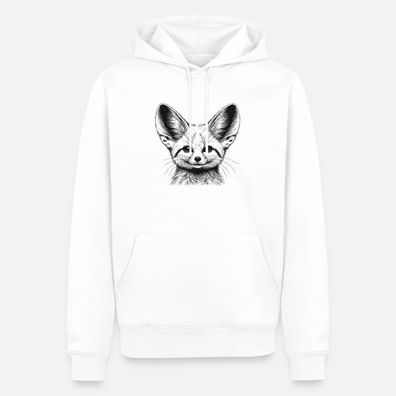 Fennek - Männer Premium Bio Hoodie - Weiß