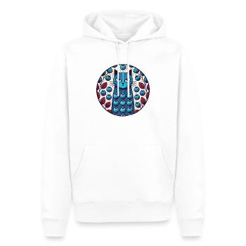 Blaubeer-Katze - Männer Premium Bio Hoodie - Weiß - Vorne - Nico (187cm)