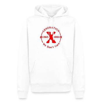 Generation X Stay Strong Positives Zitat Niedliche 80er Jahre - Männer Premium Bio Hoodie - Weiß - Vorne - Nico (187cm)