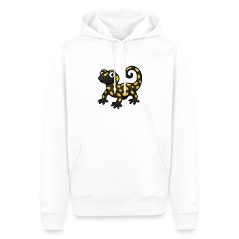 salamander gecko comic - Männer Premium Bio Hoodie - Weiß - Vorne - Nico (187cm)