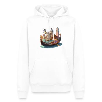 Gondelbahn von Venedig - Männer Premium Bio Hoodie - Weiß - Vorne - Nico (187cm)