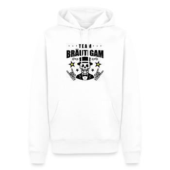 Team Bräutigam Hochzeit Skull - Männer Premium Bio Hoodie - Weiß - Vorne - Nico (187cm)