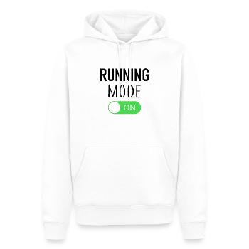 Running Mode On - Joggen - Läufer - Sport - Männer Premium Bio Hoodie - Weiß - Vorne - Nico (187cm)