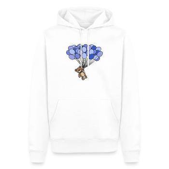 Kinder - Männer Premium Bio Hoodie - Weiß - Vorne - Nico (187cm)