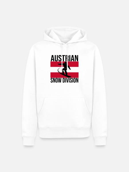 Austrian Snow Division Snowboard Tee - Men’s Premium Organic Hoodie - white