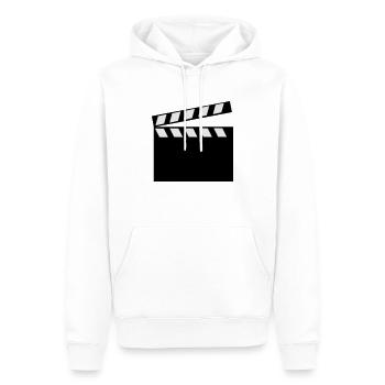Filmklappe - Männer Premium Bio Hoodie - Weiß - Vorne - Nico (187cm)