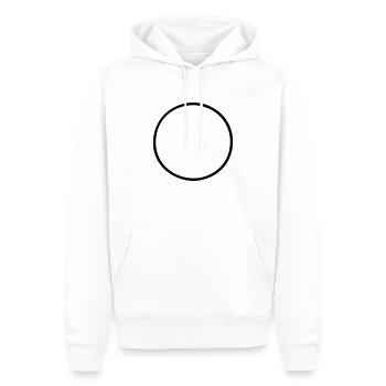 Runder Kreis 1 dünn - Männer Premium Bio Hoodie - Weiß - Vorne - Nico (187cm)
