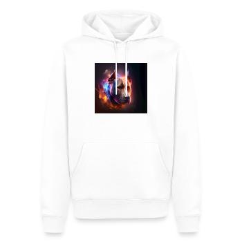 Pitbull Kollektion #02 - Männer Premium Bio Hoodie - Weiß - Vorne - Nico (187cm)