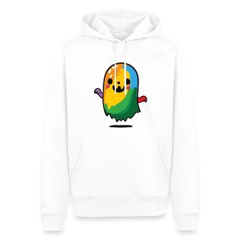 Fantôme mignon / Halloween - Sweat à capuche Premium bio Homme - blanc - Devant - Nico (187cm)