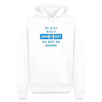 Motivation Gym Spruch - Männer Premium Bio Hoodie - Weiß - Vorne - Nico (187cm)
