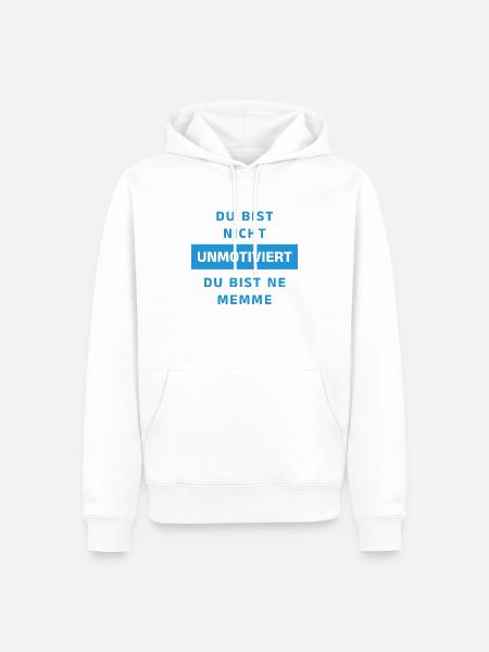 Motivation Gym Spruch - Männer Premium Bio Hoodie - Weiß