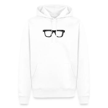 Brille Glasses - Männer Premium Bio Hoodie - Weiß - Vorne - Nico (187cm)