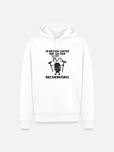 Garten Gärtner Rechen Rechenkönig - Männer Premium Bio Hoodie - Weiß
