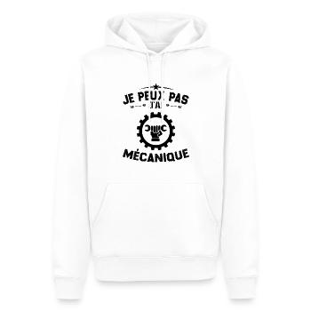 Je Peux Pas J'ai Mécanique Mécanicien Cadeau - Sweat à capuche Premium bio Homme - blanc - Devant - Nico (187cm)