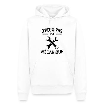 Je Peux Pas J'ai Mécanique Mécanicien Cadeau - Sweat à capuche Premium bio Homme - blanc - Devant - Nico (187cm)