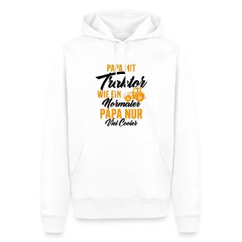papa nit traktor wie ein normaler - Männer Premium Bio Hoodie - Weiß - Vorne - Nico (187cm)