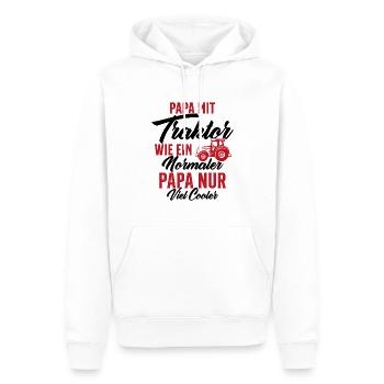 papa nit traktor wie ein normaler - Männer Premium Bio Hoodie - Weiß - Vorne - Nico (187cm)