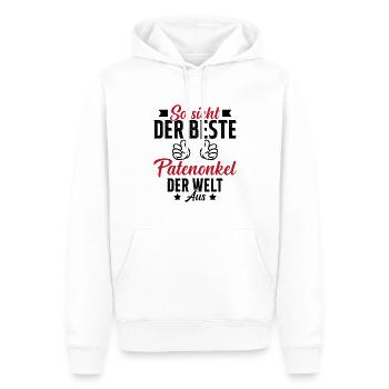 so sieht der beste patenonkel der welt aus - Männer Premium Bio Hoodie - Weiß - Vorne - Nico (187cm)