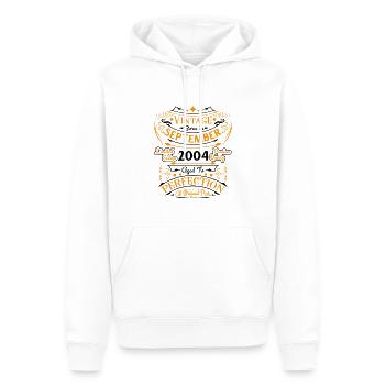 September 2004 Retro Vintage Geburtstagsgeschenk - Männer Premium Bio Hoodie - Weiß - Vorne - Nico (187cm)