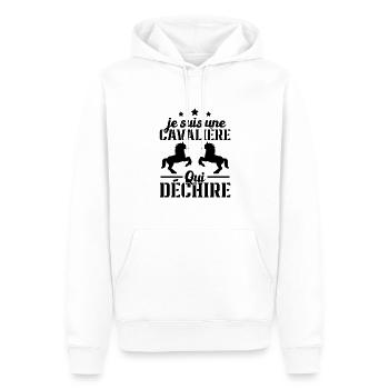 Ich bin ein Reiter, der Geschenke zerreißt - Männer Premium Bio Hoodie - Weiß - Vorne - Nico (187cm)