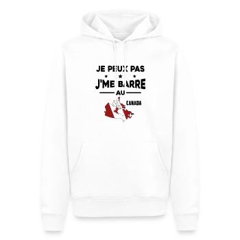 Je peux pas J'me Barre au canada - Sweat à capuche Premium bio Homme - blanc - Devant - Nico (187cm)