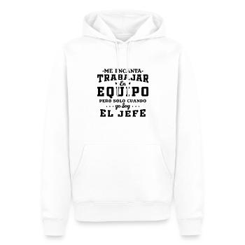 Teamwork Co-worker Gift - Men’s Premium Organic Hoodie - white - Front - Nico (187cm)