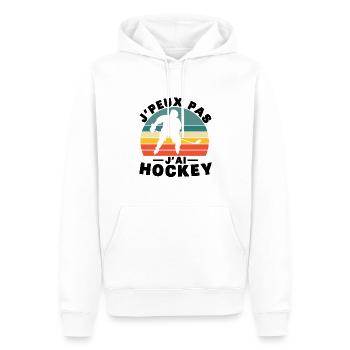 I Can't I Have Hockey Humor Gift - Männer Premium Bio Hoodie - Weiß - Vorne - Nico (187cm)