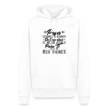 Vatertag Mann Papa Tochter Sohn Geschenk Vater - Männer Premium Bio Hoodie - Weiß - Vorne - Nico (187cm)
