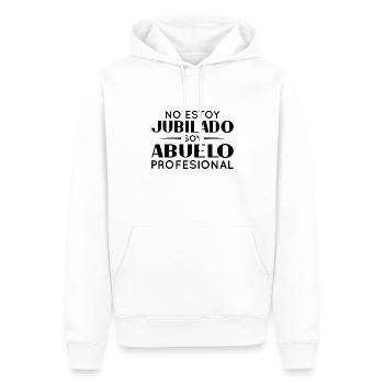 Je ne suis pas à la retraite, je suis un grand-père professionnel - Sweat à capuche Premium bio Homme - blanc - Devant - Nico (187cm)