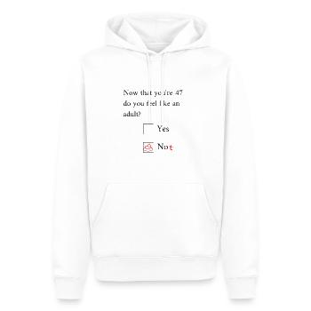 Funny 47th Birthday Birthday Celebrant Happy Bday - Männer Premium Bio Hoodie - Weiß - Vorne - Nico (187cm)