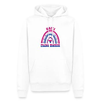 Happy Pride Month Bisexual Regenbogen - Männer Premium Bio Hoodie - Weiß - Vorne - Nico (187cm)