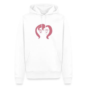 rosa haare - Männer Premium Bio Hoodie - Weiß - Vorne - Nico (187cm)