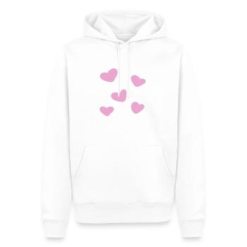 herzen herz - Männer Premium Bio Hoodie - Weiß - Vorne - Nico (187cm)