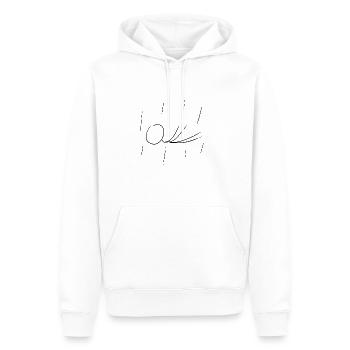 falling rain - Men’s Premium Organic Hoodie - white - Front - Nico (187cm)