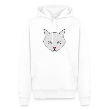 Katze Weiss - Männer Premium Bio Hoodie - Weiß - Vorne - Nico (187cm)