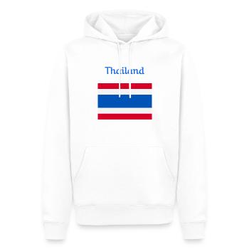 Drapeau de la Thaïlande - Sweat à capuche Premium bio Homme - blanc - Devant - Nico (187cm)