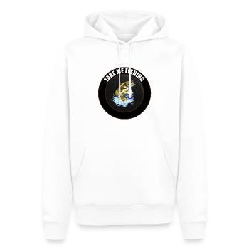 "Take me Fishing" Items - Men’s Premium Organic Hoodie - white - Front - Nico (187cm)