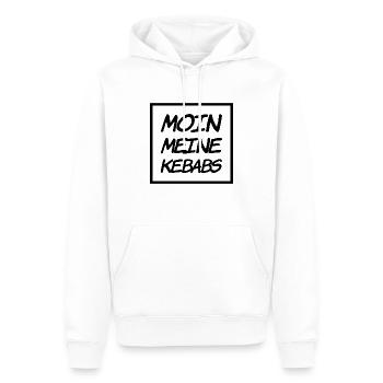 Moin meine Kebabs - Männer Premium Bio Hoodie - Weiß - Vorne - Nico (187cm)