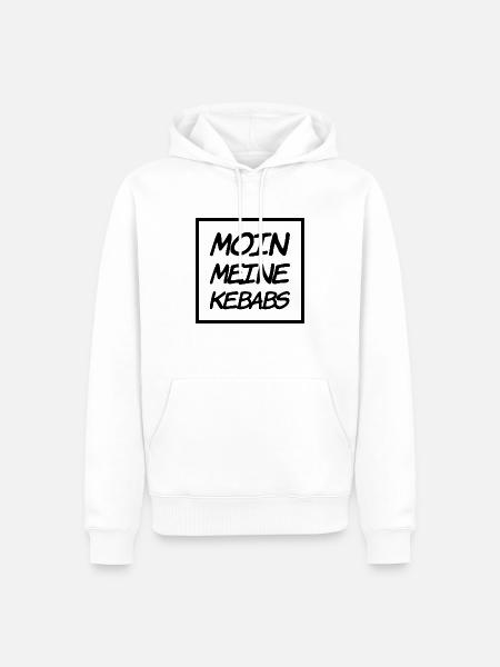 Moin meine Kebabs - Männer Premium Bio Hoodie - Weiß