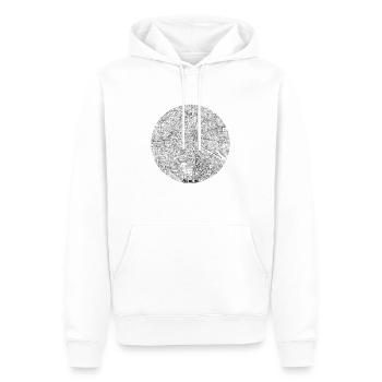 BERLIN - Sweat à capuche Premium bio Homme - blanc - Devant - Nico (187cm)