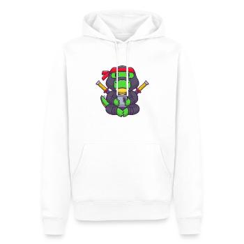 Ninja Crocodile - Männer Premium Bio Hoodie - Weiß - Vorne - Nico (187cm)